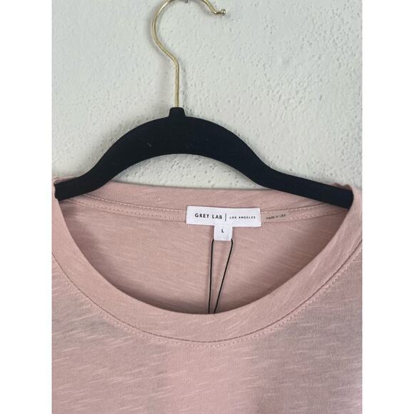 Gray Lab Woman Rose Short Sleeve 100% Cotton Top, Size Large - Picture 3 of 7